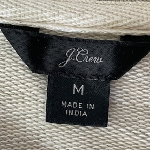 J. CREW Embellished Beaded Sweatshirt Oatmeal Mermaid M - Picture 7 of 16